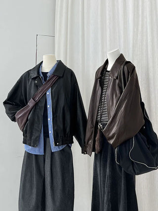 motorcycle leather coat