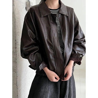motorcycle leather coat
