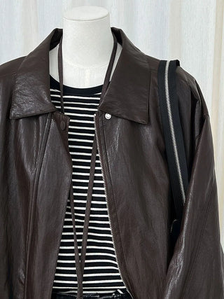 motorcycle leather coat