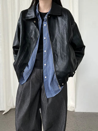 motorcycle leather coat