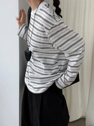 striped bottoming shirt