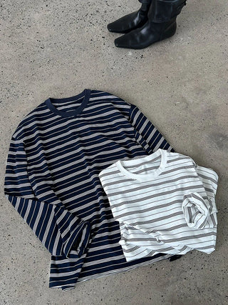 striped bottoming shirt