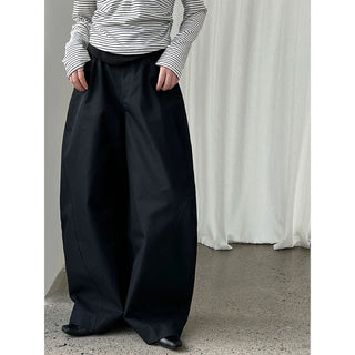 pleated wide pants
