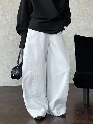 pleated wide pants