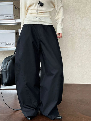 pleated wide pants