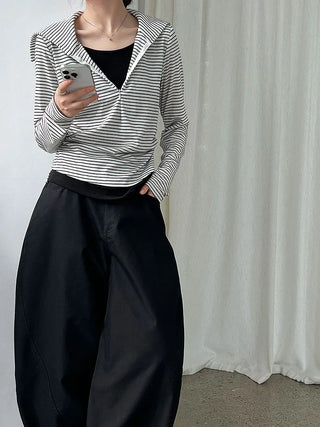 pleated wide pants