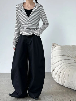 pleated wide pants
