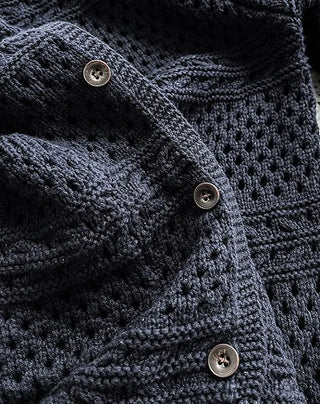 crochet polo cardigan