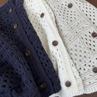 crochet polo cardigan