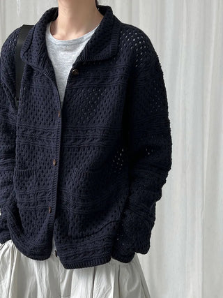 crochet polo cardigan