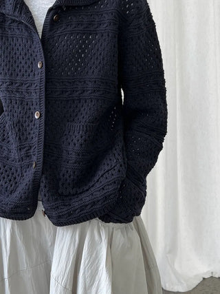 crochet polo cardigan