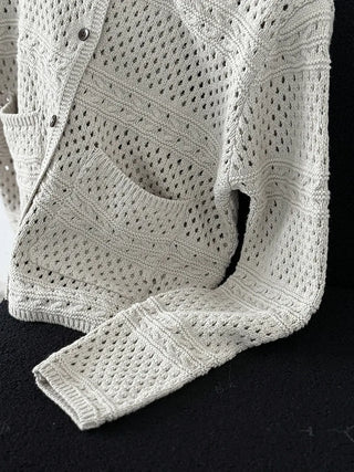 crochet polo cardigan