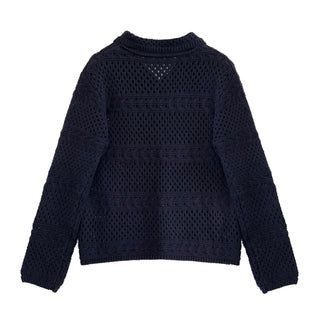 crochet polo cardigan
