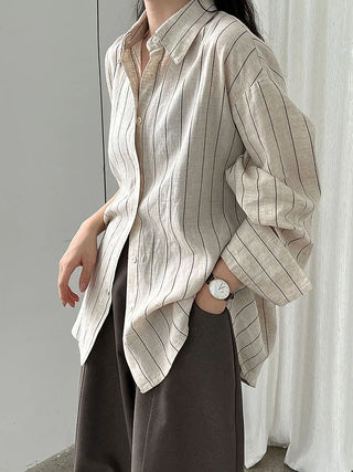 striped linen shirt