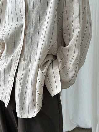 striped linen shirt