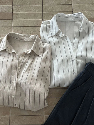 striped linen shirt
