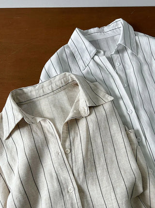 striped linen shirt
