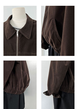 suede lapel jacket