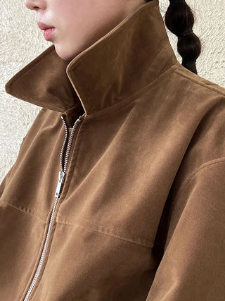suede lapel jacket