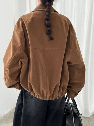 suede lapel jacket