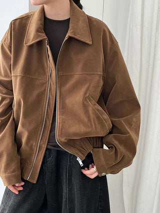 suede lapel jacket
