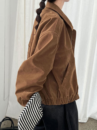 suede lapel jacket
