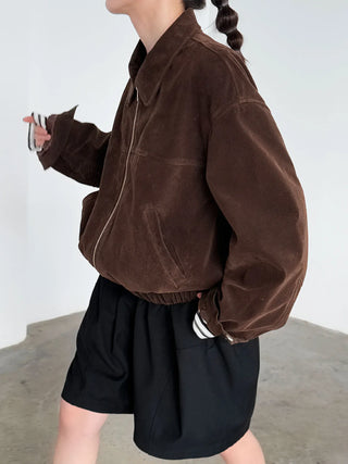 suede lapel jacket