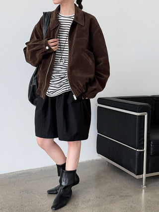 suede lapel jacket