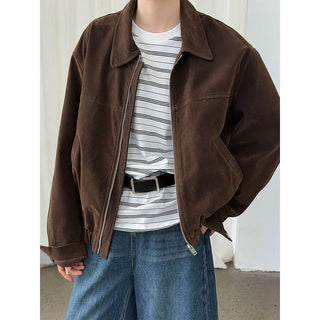 suede lapel jacket