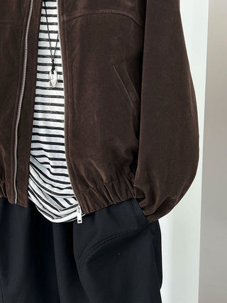 suede lapel jacket