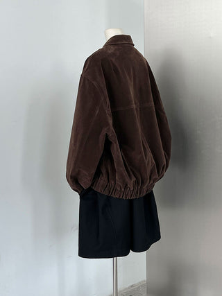 suede lapel jacket