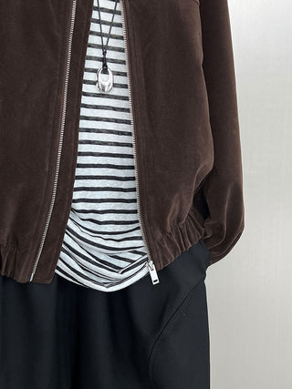 suede lapel jacket