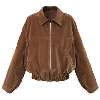 suede lapel jacket