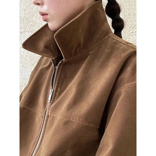 suede lapel jacket