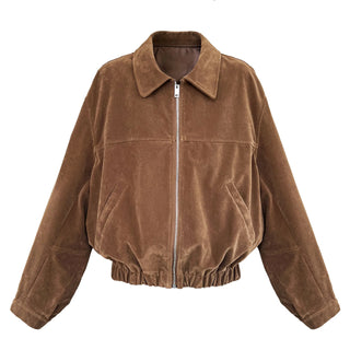 suede lapel jacket