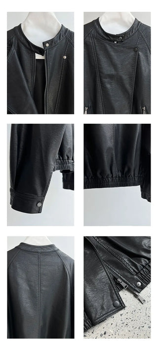motorcycle leather coat