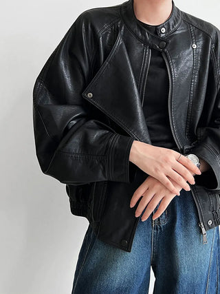 motorcycle leather coat