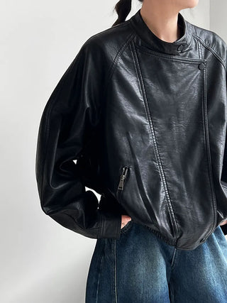 motorcycle leather coat