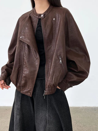 motorcycle leather coat