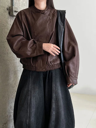 motorcycle leather coat