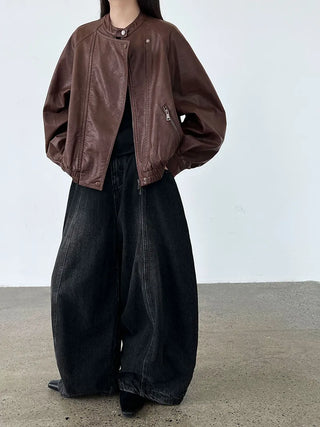 motorcycle leather coat