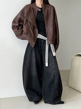 motorcycle leather coat