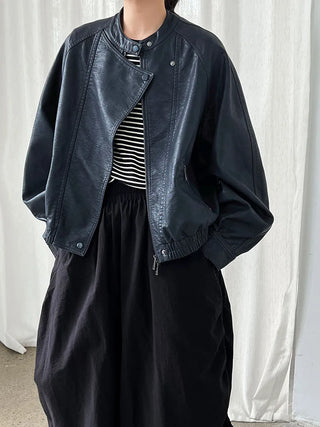 motorcycle leather coat
