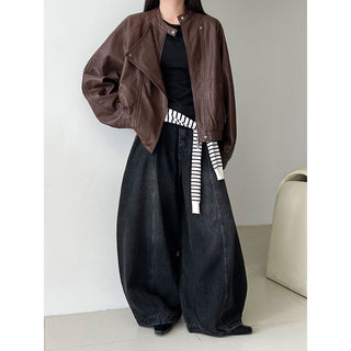 motorcycle leather coat