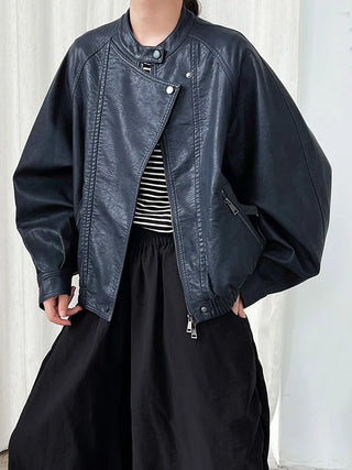 motorcycle leather coat