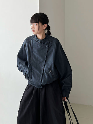 motorcycle leather coat
