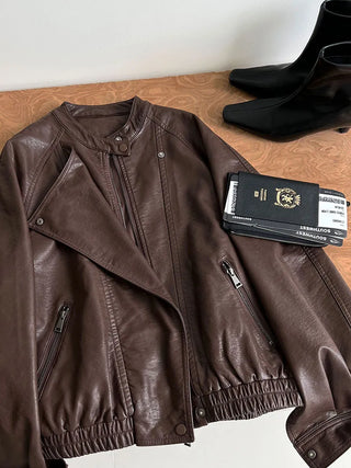 motorcycle leather coat