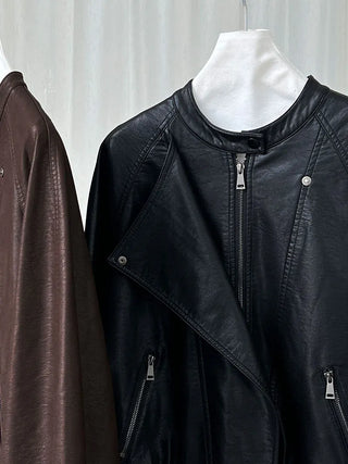 motorcycle leather coat