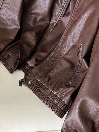 motorcycle leather coat
