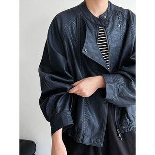 motorcycle leather coat